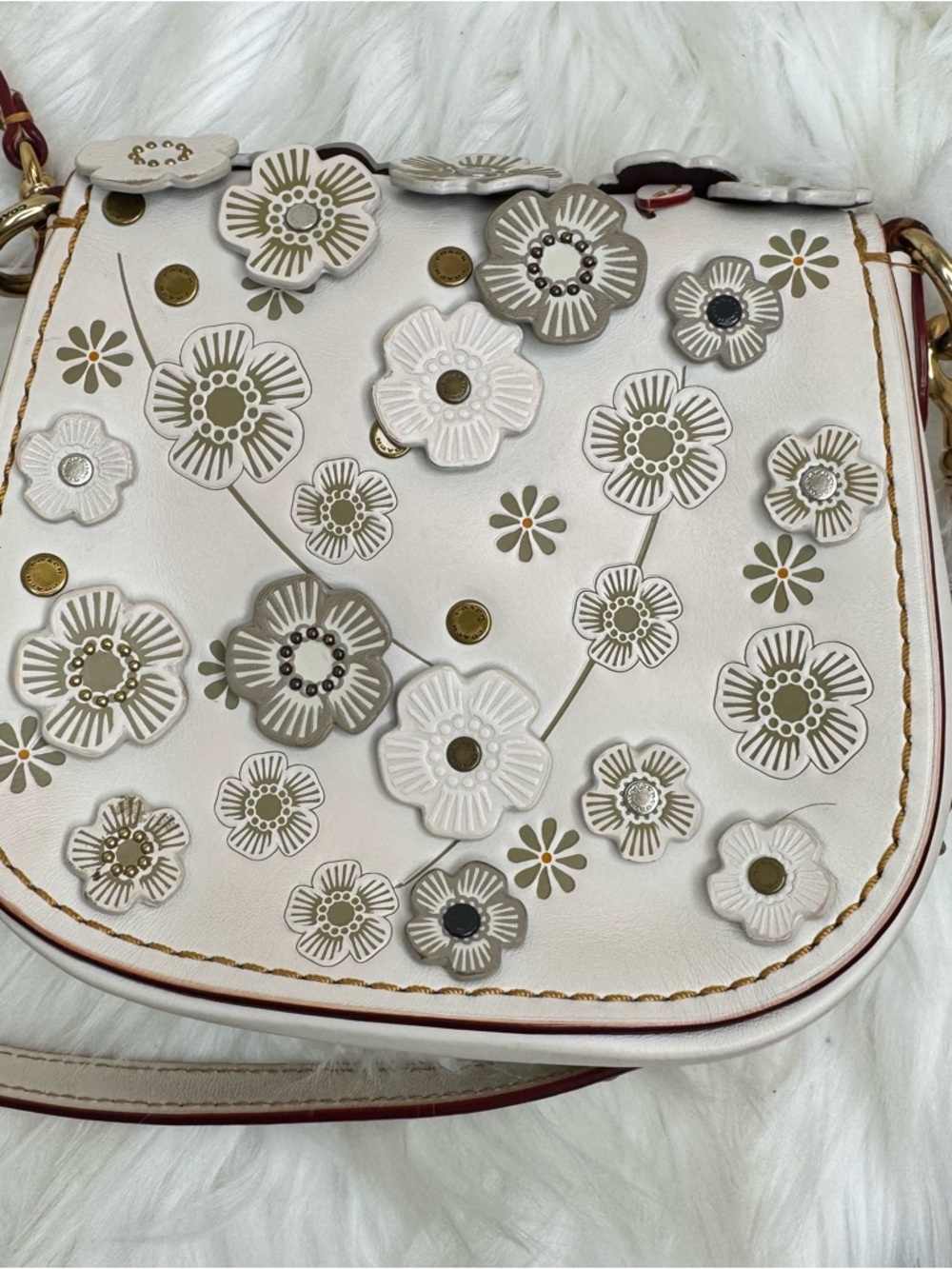 Coach 1941 Tea Rose Leather Saddle bag - Picture 7 of 9